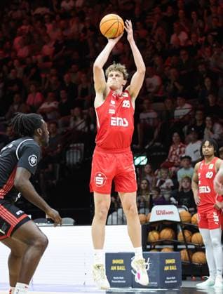 02 05 2026 Basketball Season 2025 2026 2 Bundesliga Pro A 34 Matchday Nuremberg Falcons Basketball Club NBC SBB Baskets Wolmirstedt Sportfoto Zink DaMa xdaxmax Tom Stoiber 28, Nuremberg Falcons BC NBC