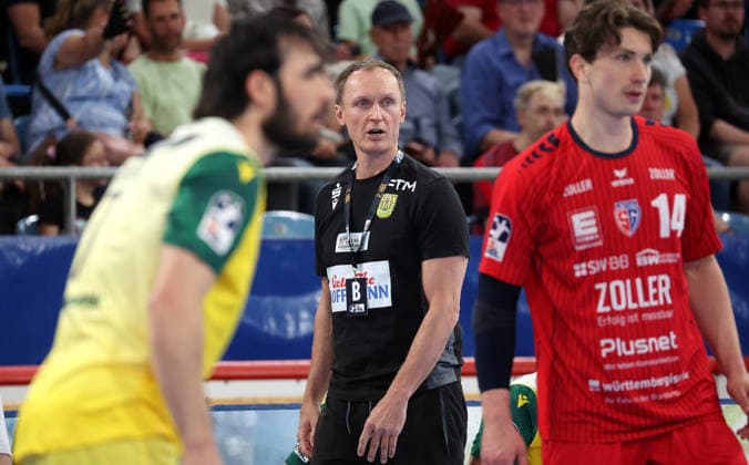02 05 2026, Germany, Bietigheim, Handball 2 Bundesliga, SG BBM Bietigheim vs VfL Eintracht Hagen, Hagen coach Pavel Prokopec