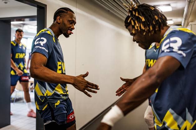 Kyle Lofton EWE Baskets Oldenburg and Ralph Hounnou EWE Baskets Oldenburg , Vet Concept Gladiators Trier vs EWE Baskets Oldenburg, Basketball , Basketball, easyCredit BBL, Matchday 32, Season 2025 2026, 02 05 2026 Vet Concept Gladiators Trier vs EWE Baskets Oldenburg, Basketball , Basketball, easyCredit BBL, Matchday 32, Season 2025 2026, 02 05 2026 Copyright: xEibner-Pressefoto AlexanderxNeisx EP_ANS