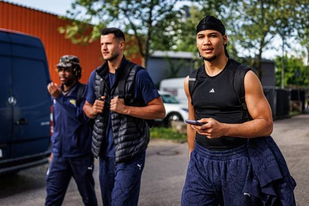 Nicholas Tischler EWE Baskets Oldenburg , Filip Stanic EWE Baskets Oldenburg and Ralph Hounnou EWE Baskets Oldenburg , Vet Concept Gladiators Trier vs EWE Baskets Oldenburg, Basketball , Basketball, easyCredit BBL, Matchday 32, Season 2025 2026, 02 05 2026 Vet Concept Gladiators Trier vs EWE Baskets Oldenburg, Basketball , Basketball, easyCredit BBL, Matchday 32, Season 2025 2026, 02 05 2026 Copyright: xEibner-Pressefoto AlexanderxNeisx EP_ANS