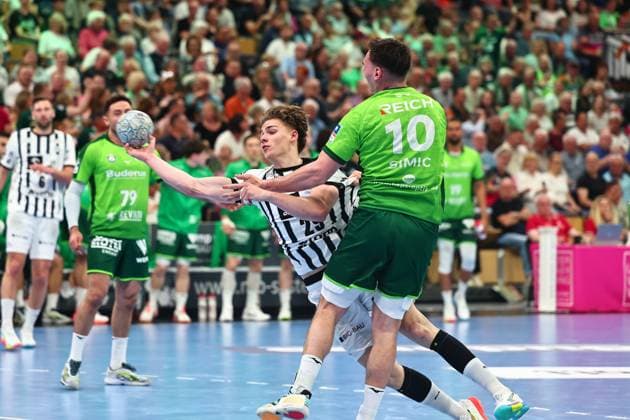 Goal throw by Johan Rohwer Kiel, 29 GER, HSG Wetzlar vs THW Kiel, Handball, 1 Bundesliga, Matchday 30, Season 2025 2026, 02 05 2026 GER, HSG Wetzlar vs THW Kiel, Handball, 1 Bundesliga, Matchday 30, Season 2025 2026, 02 05 2026 Wetzlar Copyright: xEibner-Pressefoto RenexWeissx EP_RWS