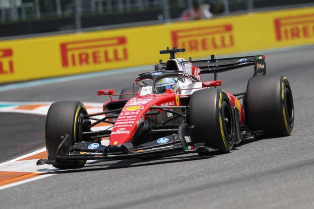 RECORD DATE NOT STATED 2nd May 2026; Miami International Autodrome, Miami, Florida, United States of America; 2026 FIA Formula 1 Miami Grand Prix; Sprint Race; Charles Leclerc (16) of Monaco and Scuderia Ferrari HP speeds through turn three DavidxBuono