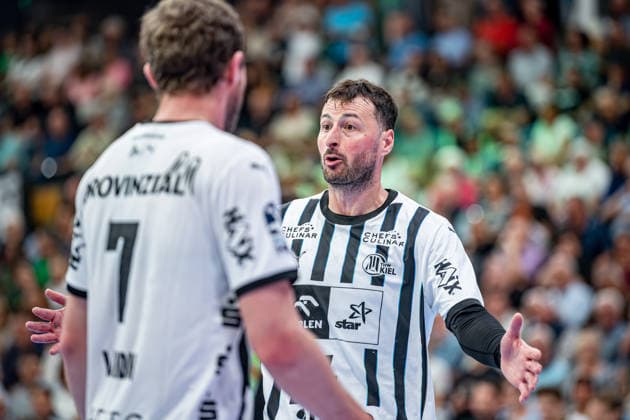 Handball Bundesliga HSG Wetzlar THW Kiel, 02 05 26 Domagoj Duvnjak THW Kiel, 4 , Magnus Landin Jacobsen THW Kiel, 7 Handball Bundesliga HSG Wetzlar THW Kiel Wetzlar, 02 05 26 Copyright: xBEAUTIFULxSPORTS Roeczeyx