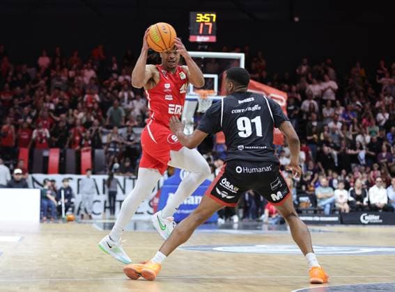02 05 2026 Basketball Season 2025 2026 2 Bundesliga Pro A 34 Matchday Nuremberg Falcons Basketball Club NBC SBB Baskets Wolmirstedt Sportfoto Zink DaMa xdaxmax Evan Derek Taylor 10, Nuremberg Falcons BC NBC Michael Hughes II 91, SBB Baskets Wolmirstedt
