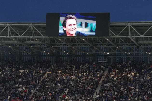 One minute of silence in memory of Alex Zanardi o during the Serie A soccer match between Atalanta and Genoa at the New Balance Stadium in Bergamo , north Italy - Saturday , May 02 , 2026. - Soccer .  Copyright: xSpada LaPressex
