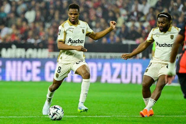 FOOTBALL : OGC Nice VS RC Lens - Ligue 1 McDonald s - 02 05 2026 Mamadou SangarÃ (RC Lens) - Ligue 1 McDonald™s match between OGC Nice and Racing Club de Lens on May 2, 2026 at the Allianz Riviera Stadium in Nice. NiceFrance  Copyright: xWilliamxCannarellax