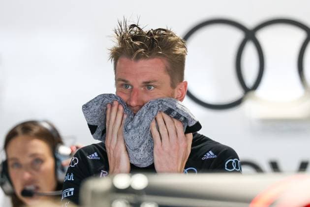 Nico Hulkenberg Revolut Audi 27 in his pit, Grand Prix of Miami, Motorsport, Men, Formula 1, Qualifying, 02 05 2026 Miami Florida USA Copyright: xkolbert-press ChristianxKolbertx