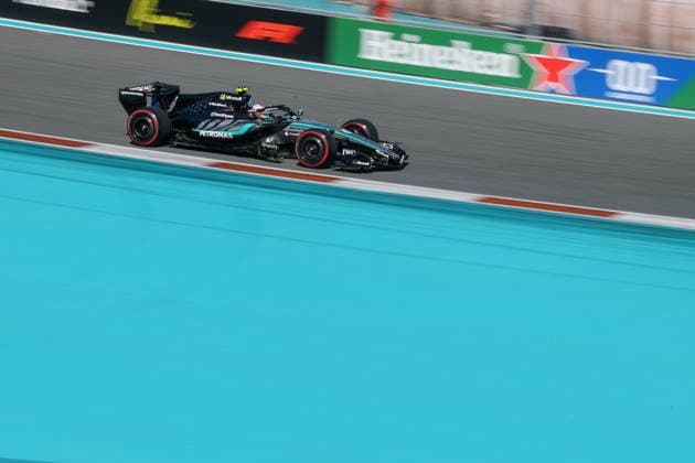 RECORD DATE NOT STATED 2nd May 2026; Miami International Autodrome, Miami, Florida, United States of America; 2026 FIA Formula 1 Miami Grand Prix; Qualifying; Kimi Antonelli (12) of Italy and Mercedes-AMG PETRONAS Formula One Team speeds through turn seven DavidxBuono