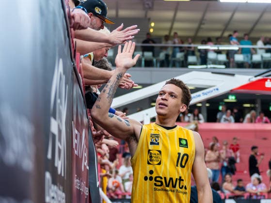 Isaiah Sanders Tigers Tuebingen 10 , Tigers Tuebingen vs Eisbaeren Bremerhaven, Basketball, 2 Basketball Bundesliga ProA, Season 2025 2026, Matchday 34, 02 05 2026, Tigers Tuebingen vs Eisbaeren Bremerhaven, Basketball, 2 Basketball Bundesliga ProA, Season 2025 2026, Matchday 34, 02 05 2026 Tuebingen Copyright: xEibner-Pressefoto FlorianxSchustx EP_FSU