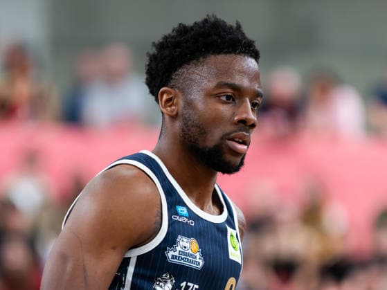 Elijah Miller Eisbaeren Bremerhaven 0 , Tigers Tuebingen vs Eisbaeren Bremerhaven, Basketball, 2 Basketball Bundesliga ProA, Season 2025 2026, Matchday 34, 02 05 2026, Tigers Tuebingen vs Eisbaeren Bremerhaven, Basketball, 2 Basketball Bundesliga ProA, Season 2025 2026, Matchday 34, 02 05 2026 Tuebingen Copyright: xEibner-Pressefoto FlorianxSchustx EP_FSU