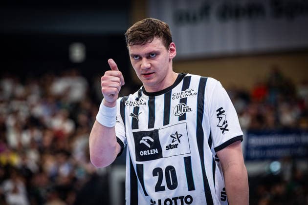 02 05 2026, xovx, Handball Daikin Handball Bundesliga, HSG Wetzlar THW Kiel Lukas Laube THW Kiel Wetzlar Buderus Arena Hessen Germany EN