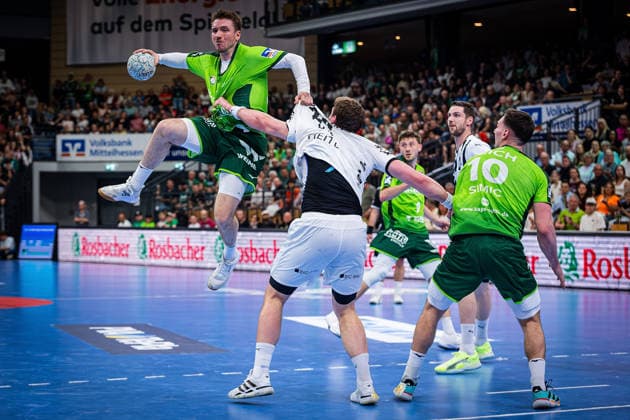 02 05 2026, xovx, Handball Daikin Handball Bundesliga, HSG Wetzlar THW Kiel v l Dominik Mappes HSG Wetzlar , Lukas Laube THW Kiel , Niklas Theiß HSG Wetzlar , Hendrik Pekeler THW Kiel , Josip Simic HSG Wetzlar Wetzlar Buderus Arena Hessen Germany EN