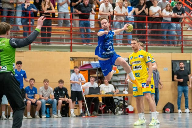 Handball I Men I Season 2025 2026 I 3 League I 29 Matchday I TV Bittenfeld 2 SG Pforzheim Eutingen I 02 05 2026 Michael Seiz 21, TV Bittenfeld 2 im Wurf Waiblingen Gemeindehalle Bittenfeld Baden Württemberg Germany Copyright: xLobeca MaxxPetershansx