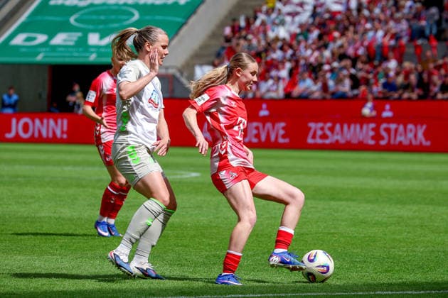 02 05 2026, xsscx, Frauen Fussball, 1 FC Köln Werder Bremen, 1 Fussball Bundesliga, 24 Spieltag, RheinEnergie Stadion, Saison 2025 2026 Carlotta Imping 1 FC Köln 14 DFB regulations prohibit any use of photographs as image sequences and or quasi video Photo xSandraxScherningxPressefotoKochx Nordrhein Westfalen Germany