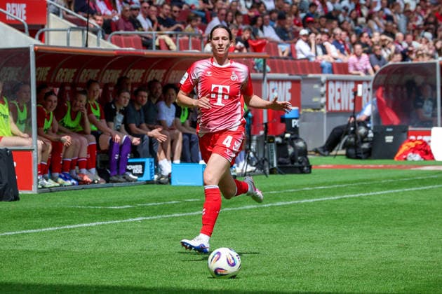 02 05 2026, xsscx, Frauen Fussball, 1 FC Köln Werder Bremen, 1 Fussball Bundesliga, 24 Spieltag, RheinEnergie Stadion, Saison 2025 2026 Sara Agrez 1 FC Köln 4 DFB regulations prohibit any use of photographs as image sequences and or quasi video Photo xSandraxScherningxPressefotoKochx Nordrhein Westfalen Germany