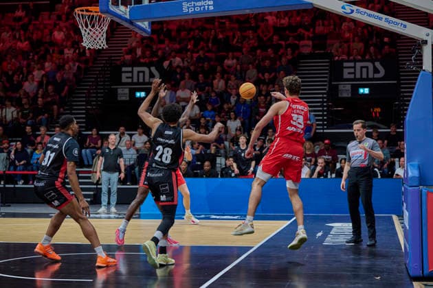 Barmer, BBL2, Nürnberg Falcons BC vs SBB Baskets Wolmirstedt BBL2, Nürnberg Falcons BC vs SBB Baskets Wolmirstedt Nürnberg KIA Metropol Arena Bayern Germany Copyright: xAmerican-Football.Network,x30nullvierxPhotographie,xGerhardxLehnerx