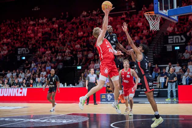 Barmer, BBL2, Nürnberg Falcons BC vs SBB Baskets Wolmirstedt BBL2, Nürnberg Falcons BC vs SBB Baskets Wolmirstedt Nürnberg KIA Metropol Arena Bayern Germany Copyright: xAmerican-Football.Network,x30nullvierxPhotographie,xGerhardxLehnerx