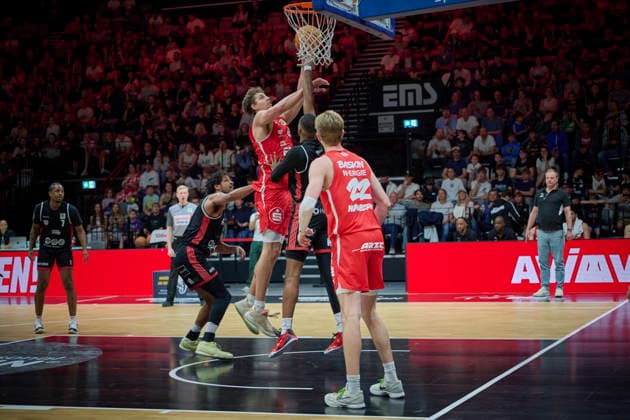 Barmer, BBL2, Nürnberg Falcons BC vs SBB Baskets Wolmirstedt BBL2, Nürnberg Falcons BC vs SBB Baskets Wolmirstedt Nürnberg KIA Metropol Arena Bayern Germany Copyright: xAmerican-Football.Network,x30nullvierxPhotographie,xGerhardxLehnerx