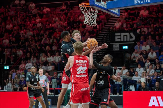 Barmer, BBL2, Nürnberg Falcons BC vs SBB Baskets Wolmirstedt BBL2, Nürnberg Falcons BC vs SBB Baskets Wolmirstedt Nürnberg KIA Metropol Arena Bayern Germany Copyright: xAmerican-Football.Network,x30nullvierxPhotographie,xGerhardxLehnerx