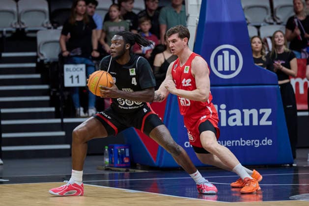 Barmer, BBL2, Nürnberg Falcons BC vs SBB Baskets Wolmirstedt BBL2, Nürnberg Falcons BC vs SBB Baskets Wolmirstedt Nürnberg KIA Metropol Arena Bayern Germany Copyright: xAmerican-Football.Network,x30nullvierxPhotographie,xGerhardxLehnerx