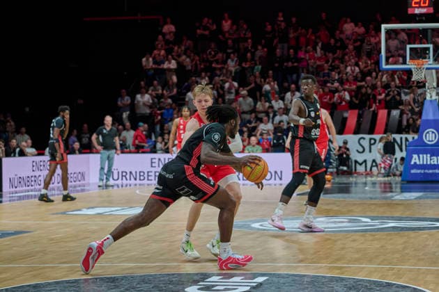 Barmer, BBL2, Nürnberg Falcons BC vs SBB Baskets Wolmirstedt BBL2, Nürnberg Falcons BC vs SBB Baskets Wolmirstedt Nürnberg KIA Metropol Arena Bayern Germany Copyright: xAmerican-Football.Network,x30nullvierxPhotographie,xGerhardxLehnerx