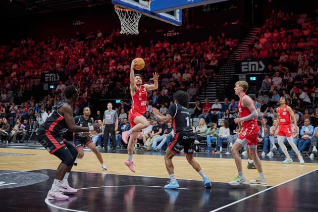 Barmer, BBL2, Nürnberg Falcons BC vs SBB Baskets Wolmirstedt BBL2, Nürnberg Falcons BC vs SBB Baskets Wolmirstedt Nürnberg KIA Metropol Arena Bayern Germany Copyright: xAmerican-Football.Network,x30nullvierxPhotographie,xGerhardxLehnerx