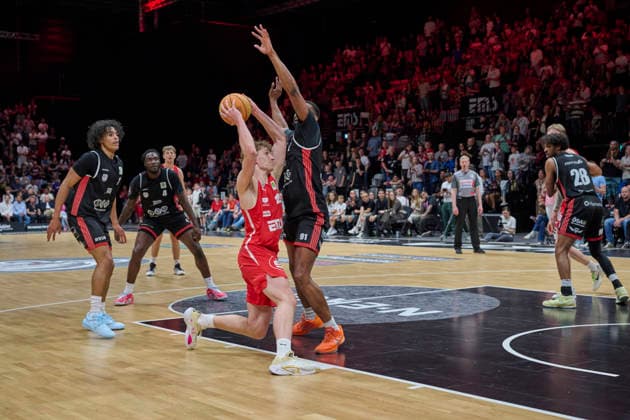 Barmer, BBL2, Nürnberg Falcons BC vs SBB Baskets Wolmirstedt BBL2, Nürnberg Falcons BC vs SBB Baskets Wolmirstedt Nürnberg KIA Metropol Arena Bayern Germany Copyright: xAmerican-Football.Network,x30nullvierxPhotographie,xGerhardxLehnerx