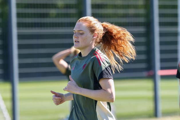 Stine Ballisager FC Bayern Muenchen, 03 at training, GER, Official final training FC Bayern Muenchen, Football, UEFA Womens Champions League, semi-final, second leg, 2025 2026 season, 02 05 2026, GER, Official final training FC Bayern Muenchen, Football, UEFA Womens Champions League, semi-final, second leg, 2025 2026 season, 02 05 2026 Muenchen Copyright: xEibner-Pressefoto JennixMaulx EP_JML