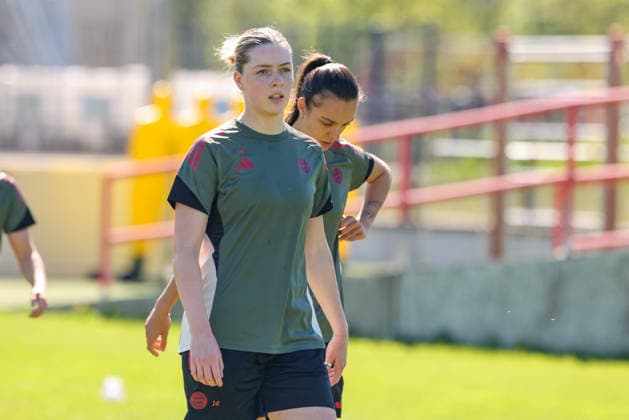Alara Sehitler FC Bayern Muenchen, 14 at training, GER, Official final training FC Bayern Muenchen, Football, UEFA Womens Champions League, semi-final, second leg, 2025 2026 season, 02 05 2026, GER, Official final training FC Bayern Muenchen, Football, UEFA Womens Champions League, semi-final, second leg, 2025 2026 season, 02 05 2026 Muenchen Copyright: xEibner-Pressefoto JennixMaulx EP_JML