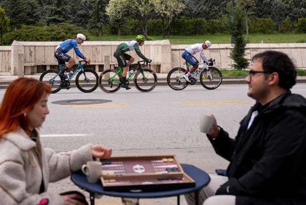 61st Presidential Cycling Tour of Turkiye ANKARA, TURKIYE - MAY 3: Cyclists pass by Anitkabir, the mausoleum of Turkish Republic s Founder Mustafa Kemal Ataturk, during the eighth stage of the Presidential Cycling Tour of Turkiye 2026 (TUR 2026) on the Ankara-Ankara route in Ankara, Turkiye, on May 3, 2026. The race, held for the 61st time, is included in the Union Cycliste Internationale (UCI) Europe Tour calendar and is Turkiye’s only event in the ProSeries category. Arman Onal Anadolu Ankara Turkey. Editorial use only. Please get in touch for any other usage.  Copyright: x2026xAnadoluxArmanxOnalx