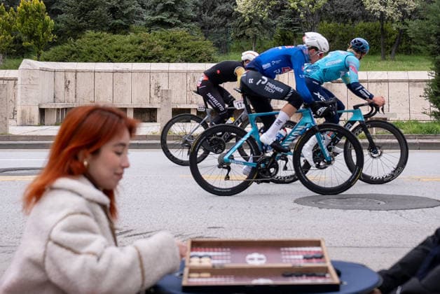 61st Presidential Cycling Tour of Turkiye ANKARA, TURKIYE - MAY 3: Cyclists pass by Anitkabir, the mausoleum of Turkish Republic s Founder Mustafa Kemal Ataturk, during the eighth stage of the Presidential Cycling Tour of Turkiye 2026 (TUR 2026) on the Ankara-Ankara route in Ankara, Turkiye, on May 3, 2026. The race, held for the 61st time, is included in the Union Cycliste Internationale (UCI) Europe Tour calendar and is Turkiye’s only event in the ProSeries category. Arman Onal Anadolu Ankara Turkey. Editorial use only. Please get in touch for any other usage.  Copyright: x2026xAnadoluxArmanxOnalx