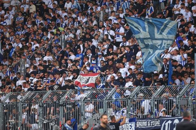 Magdeburg, Saxony-Anhalt, Germany, 03 05 2026 Avnet Arena 32 Matchday, Season 2025 26, 2 Soccer Bundesliga 1 FC Magdeburg Hertha BSC Hertha fans in the stands Copyright: xdtsxNachrichtenagenturx dts_117420