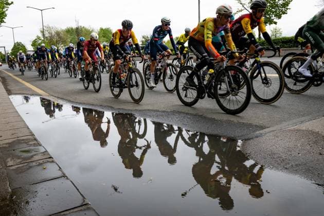 61st Presidential Cycling Tour of Turkiye ANKARA, TURKIYE - MAY 3: Cyclists compete during the eighth stage of the Presidential Cycling Tour of Turkiye 2026 (TUR 2026) on the Ankara-Ankara route in Ankara, Turkiye, on May 3, 2026. The race, held for the 61st time, is included in the Union Cycliste Internationale (UCI) Europe Tour calendar and is Turkiye’s only event in the ProSeries category. Didem Mente Anadolu Ankara Turkey. Editorial use only. Please get in touch for any other usage.  Copyright: x2026xAnadoluxDidemxMentex