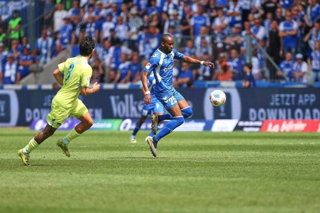 Magdeburg, Saxony-Anhalt, Germany, 03 05 2026 Avnet Arena 32 Matchday, Season 2025 26, 2 Soccer Bundesliga 1 FC Magdeburg Hertha BSC Kevin Sessa 8, Hertha BSC and Silas Gnaka 25, 1 FC Magdeburg Copyright: xdtsxNachrichtenagenturx dts_117425