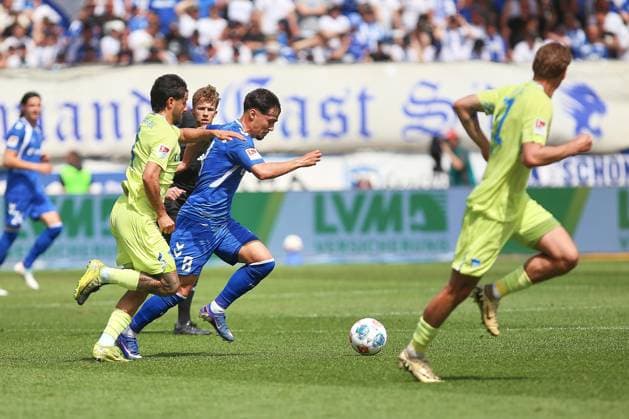 Magdeburg, Saxony-Anhalt, Germany, 03 05 2026 Avnet Arena 32 Matchday, Season 2025 26, 2 Soccer Bundesliga 1 FC Magdeburg Hertha BSC Laurin Ulrich 8, 1 FC Magdeburg on the ball Copyright: xdtsxNachrichtenagenturx dts_117426