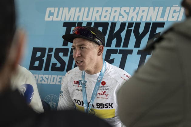 61st Presidential Cycling Tour of Turkiye ANKARA, TURKIYE - MAY 3: Turkish athlete Mustafa Tarakci is seen after securing white jersery during the eighth stage of the Presidential Cycling Tour of Turkiye 2026 (TUR 2026) on the Ankara-Ankara route in Ankara, Turkiye, on May 3, 2026. The race, held for the 61st time, is included in the Union Cycliste Internationale (UCI) Europe Tour calendar and is Turkiye’s only event in the ProSeries category. Binnur Ege Gurun Kocak Anadolu Ankara Turkey. Editorial use only. Please get in touch for any other usage.  Copyright: x2026xAnadoluxBinnurxEgexGurunxKocakx