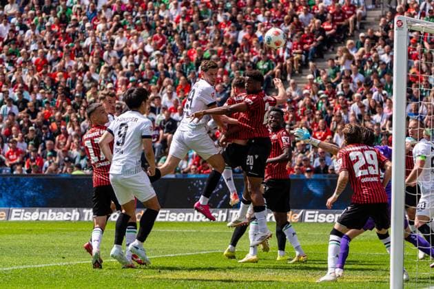Hannover, Germany 03 May 2026 2 BL 2025 2026 Sp 32 Hannover 96 vs Preußen Münster In the picture Imad Rondic PRM makes the goal to 0 1 DFL DFB regulations prohibit any use of photographs as image sequences and or quasi video Heinz von Heiden Arena Niedersachsen Copyright: xFotostandx xKruczynskix