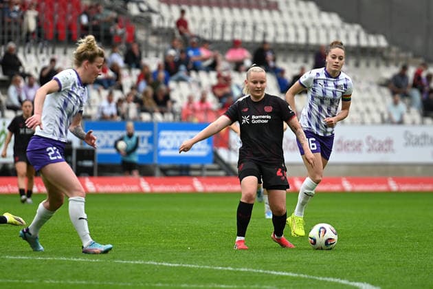 Vanessa Fudalla Google Pixel Frauen Bundesliga SGS Essen Bayer Leverkusen 03 05 2026 Vanessa Fudalla Bayer Leverkusen , Google Pixel Frauen Bundesliga, 24 Matchday, SGS Essen vs Bayer Leverkusen on 03 May 2026 at Stadion an der Hafenstraße, Essen