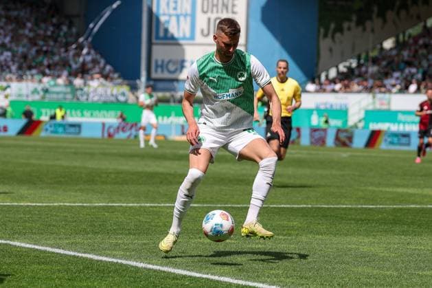 Jan Elvedi 15 Spvgg Greuther Fuerth in action, SpVgg Greuther Fuerth vs 1 FC Nuernberg, Football, Men, 2 Bundesliga, DFL, Season 2025 2026, 32 Matchday, Second round, 03 05 2026 DFB regulations prohibit any use of photographs as image sequences and or quasi video Fuerth Bayern Germany Copyright: xkolbert-press MartinxAgüerax