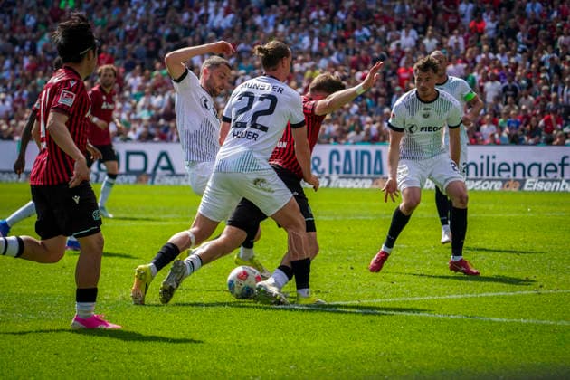 Germany Soccer 2 Bundesliga 2025 2026, Matchday 32 Hannover 96 vs Preußen Münster Heinz von Heiden Arena Stadion Hannover Goal chance Benjamin Källman Benjamin Kallman Hannover 96, 9 Hannover Copyright: xAymanxAlahmedx
