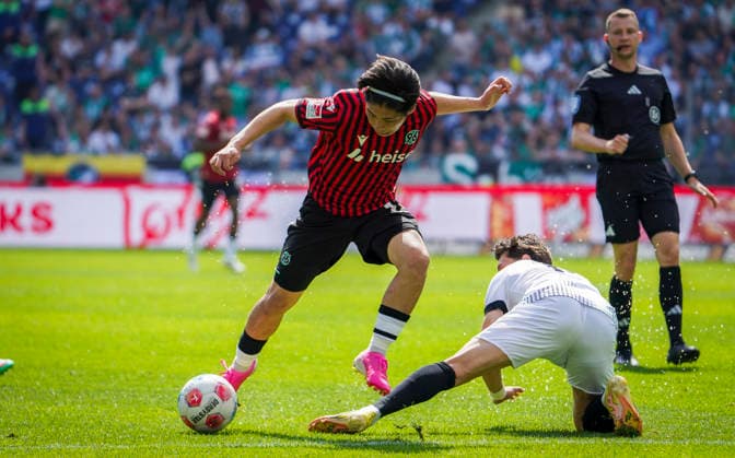 Germany Soccer 2 Bundesliga 2025 2026, Matchday 32 Hannover 96 vs Preußen Münster Heinz von Heiden Arena Stadion Hannover Goal chance Daisuke Yokota Hannover 96, 18 Hannover Copyright: xAymanxAlahmedx