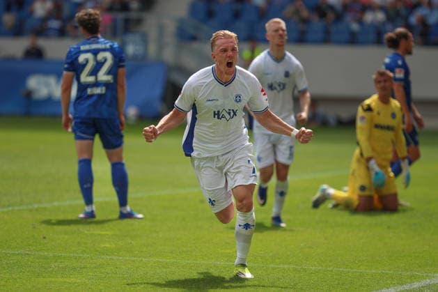 Isac Lidberg SV Darmstadt 98, 07 with the equalizer to 1 1, Karlsruher SC vs SV Darmstadt 98, 2 Bundesliga, 32 Matchday, 2025 2026, 03 05 2026, DFL REGULATIONS PROHIBIT ANY USE OF PHOTOGRAPHS AS IMAGE SEQUENCES AND OR QUASI VIDEO, Karlsruher SC vs SV Darmstadt 98, 2 Bundesliga, 32 Matchday, 2025 2026, 03 05 2026 Karlsruhe Copyright: xEibner-Pressefoto JanxPrihodax EP_JPA