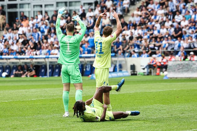 Deyovaisio Zeefuik Hertha BSC Berlin,42 has to be substituted due to injury 2 Soccer Bundesliga Season 2025 2026 Point Match 1 FC Magdeburg vs Hertha BSC Berlin at the Avnet Arena in Magdeburg Action,Soccer,Man,Men,Germany,03 05 2026
