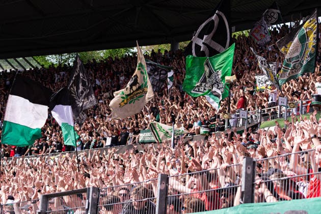 Hannover, Germany 03 May 2026 2 BL 2025 2026 Sp 32 Hannover 96 vs Preußen Münster Im Bild Fans DFL DFB regulations prohibit any use of photographs as image sequences and or quasi video Heinz von Heiden Arena Niedersachsen Copyright: xFotostandx xKruczynskix