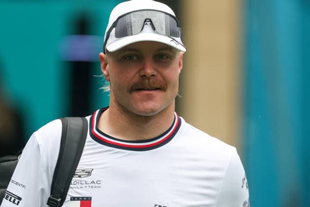 RECORD DATE NOT STATED 3rd May 2026; Miami International Autodrome, Miami, Florida, United States of America; 2026 FIA Formula 1 Miami Grand Prix Race Day; Valtteri Bottas (77) of Finland and Cadillac Formula 1 Team enters team village DavidxBuono