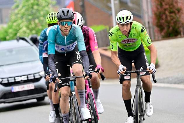 Lotto Famenne Ardenne Classic 2026 Cycling Race MARCHE-EN-FAMENNE, BELGIUM - MAY 03 : Appel Stijn (NED) of BEAT CC p b Saxo, D Aiuto Filippo (ITA) of General Store - Essegibi - F.Lli Curia, Gal Ryan (NED) of Metec - SOLARWATT p b Mantel, Arnes Daniel (NOR) of Van Rysel Roubaix, Place Maxence (BEL) of Aarco during the 8th edition of Lotto Famenne Ardenne Classic an UCI Class 1.1 one day cycling road race for Men Elite of km with start in Marche-en-Famenne and finish in Marche-en-Famenne on May 3, 2026 in Marche-en-Famenne, Belgium, 03 05 2026 ( Motordriver Guy De Vuyst - Marche-en-Famenne Belgium  Copyright: xJanxDexMeuleneirx
