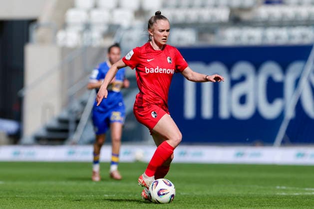 Lisa Kolb SC Freiburg controls the ball, Google Pixel Frauen Bundesliga, FC Carl Zeiss Jena v SC Freiburg, ad hoc Arena, May 3, 2026 in Jena, Germany Photo by Marco Steinbrenner DeFodi Images Lisa Kolb SC Freiburg controls the ball, Google Pixel Womens Bundesliga, FC Carl Zeiss Jena v SC Freiburg, ad hoc Arena, May 3, 2026 in Jena, Germany Photo by Marco Steinbrenner DeFodi Images DFB DFL REGULATIONS PROHIBIT ANY USE OF PHOTOGRAPHS AS IMAGE SEQUENCES AND OR QUASI VIDEO