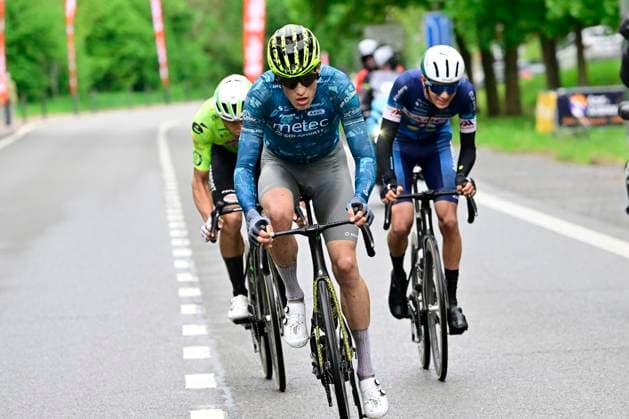 Lotto Famenne Ardenne Classic 2026 Cycling Race MARCHE-EN-FAMENNE, BELGIUM - MAY 03 : Gal Ryan (NED) of Metec - SOLARWATT p b Mantel, Place Maxence (BEL) of Aarco, D Aiuto Filippo (ITA) of General Store - Essegibi - F.Lli Curia during the 8th edition of Lotto Famenne Ardenne Classic an UCI Class 1.1 one day cycling road race for Men Elite of km with start in Marche-en-Famenne and finish in Marche-en-Famenne on May 3, 2026 in Marche-en-Famenne, Belgium, 03 05 2026 ( Motordriver Guy De Vuyst - Marche-en-Famenne Belgium  Copyright: xJanxDexMeuleneirx