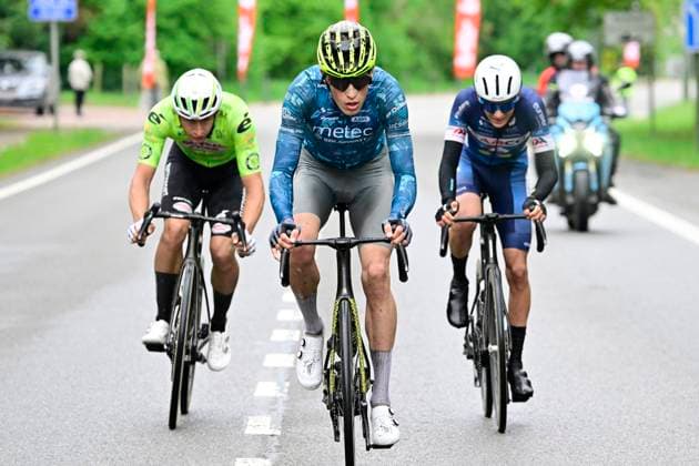 Lotto Famenne Ardenne Classic 2026 Cycling Race MARCHE-EN-FAMENNE, BELGIUM - MAY 03 : Gal Ryan (NED) of Metec - SOLARWATT p b Mantel, Place Maxence (BEL) of Aarco, D Aiuto Filippo (ITA) of General Store - Essegibi - F.Lli Curia during the 8th edition of Lotto Famenne Ardenne Classic an UCI Class 1.1 one day cycling road race for Men Elite of km with start in Marche-en-Famenne and finish in Marche-en-Famenne on May 3, 2026 in Marche-en-Famenne, Belgium, 03 05 2026 ( Motordriver Guy De Vuyst - Marche-en-Famenne Belgium  Copyright: xJanxDexMeuleneirx
