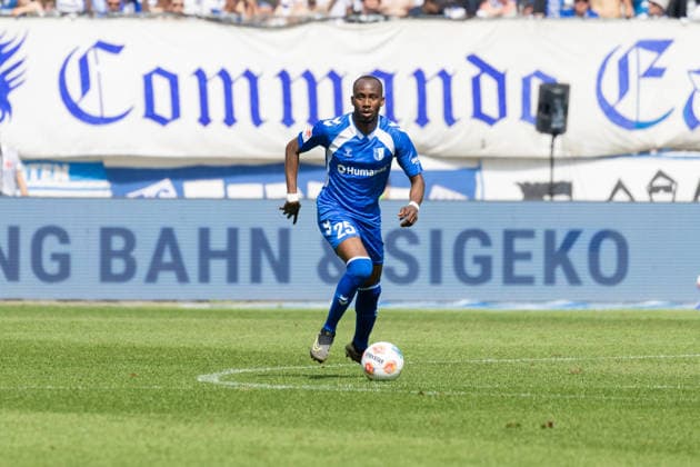 Germany 2 Bundesliga, 32 Matchday, 03 05 2026, Season 2025 2026,1 FC Magdeburg vs Hertha BSC, Avnet Arena Gnaka Silas 1 FC Magdeburg, 25 Copyright: xMichellexLukax